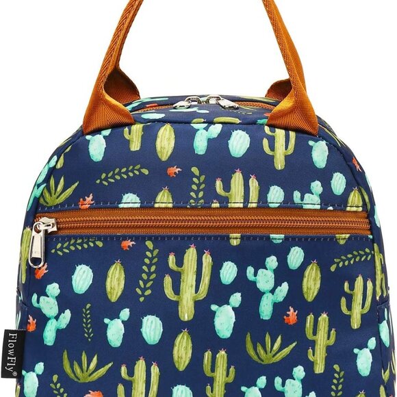 Insulated Lunch Cooler Bag - Tote Bag Organizer for Women/Men, Cactus - Picture 6 of 8